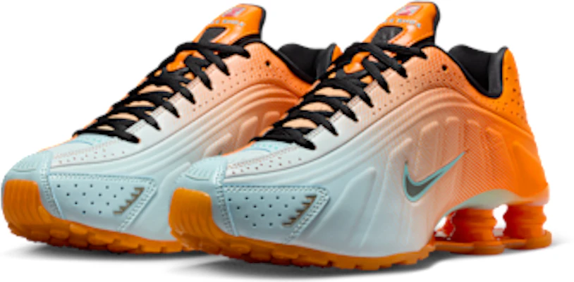 (W) 耐克Shox R4运动鞋 鲜橙/冰川蓝/冰川冰/黑色 IH2343-801 Details for (W) 耐克Shox R4运动鞋 鲜橙/冰川蓝/冰川冰/黑色 IH2343-801