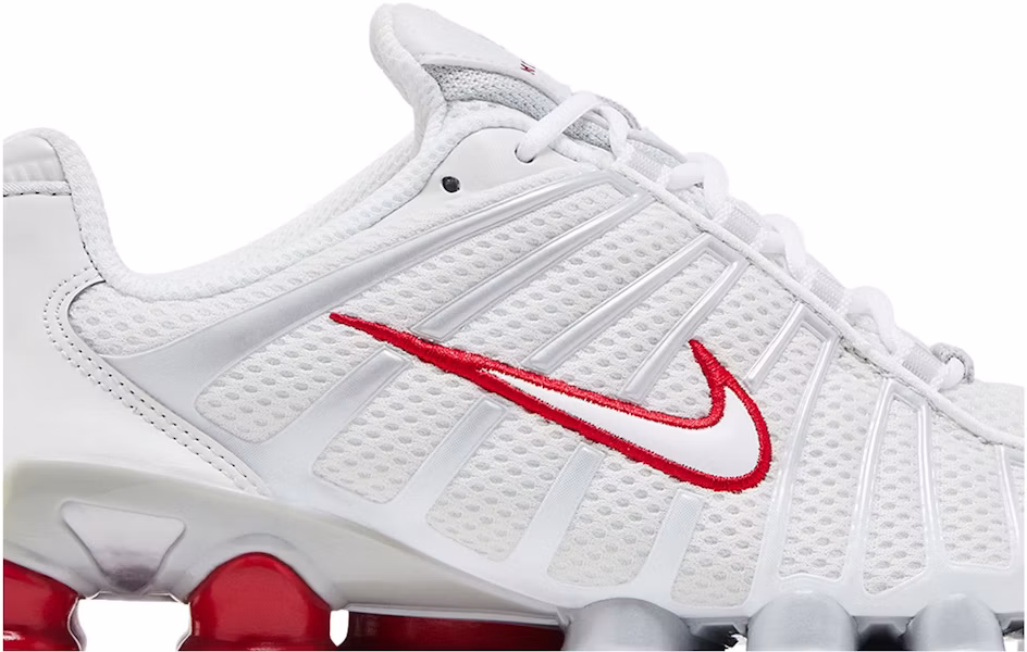 (W) Nike Shox TL 'Tinte Platino Gimnasio Rojo' FZ4344-001 Lookbook (W) Nike Shox TL 'Tinte Platino Gimnasio Rojo' FZ4344-001