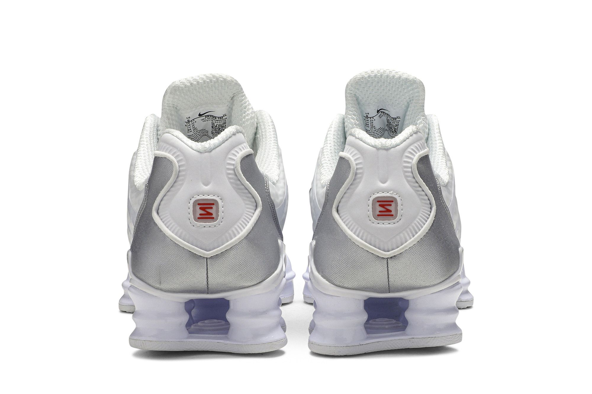 Sizing (W) Nike Shox TL 'Blanco Plata' AR3566-100