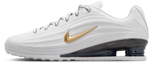 (Women) Nike Shox Z Sneakers White/Varsity Red/Dark Charcoal/Metallic Gold HQ7540-100 (Women) Nike Shox Z Sneakers White/Varsity Red/Dark Charcoal/Metallic Gold HQ7540-100