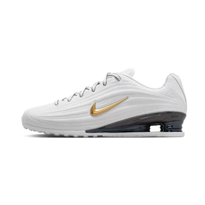(W) Nike Shox Z Sneakers White/Varsity Red/Dark Charcoal/Metallic Gold