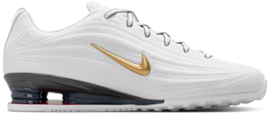 (Women) Nike Shox Z Sneakers White/Varsity Red/Dark Charcoal/Metallic Gold HQ7540-100 Lookbook (Women) Nike Shox Z Sneakers White/Varsity Red/Dark Charcoal/Metallic Gold HQ7540-100