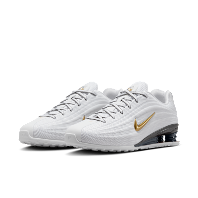 Purchase (W) 耐克 Shox Z 运动鞋 白色/大学红/深炭灰/金属金 HQ7540-100