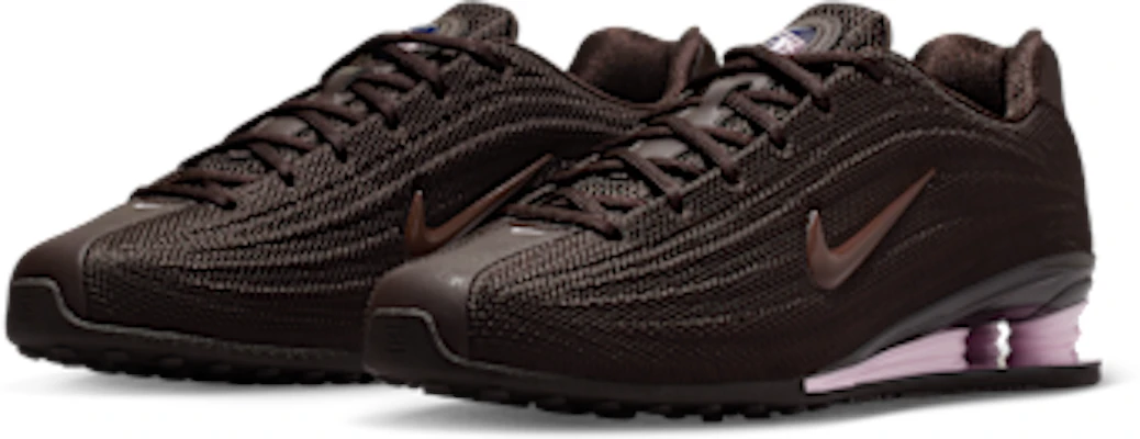 (W) Nike Shox Z Samt Braun/Schwarz/Rosa Schaum/Hell Schokolade HQ7540-200 Details for (W) Nike Shox Z Samt Braun/Schwarz/Rosa Schaum/Hell Schokolade HQ7540-200