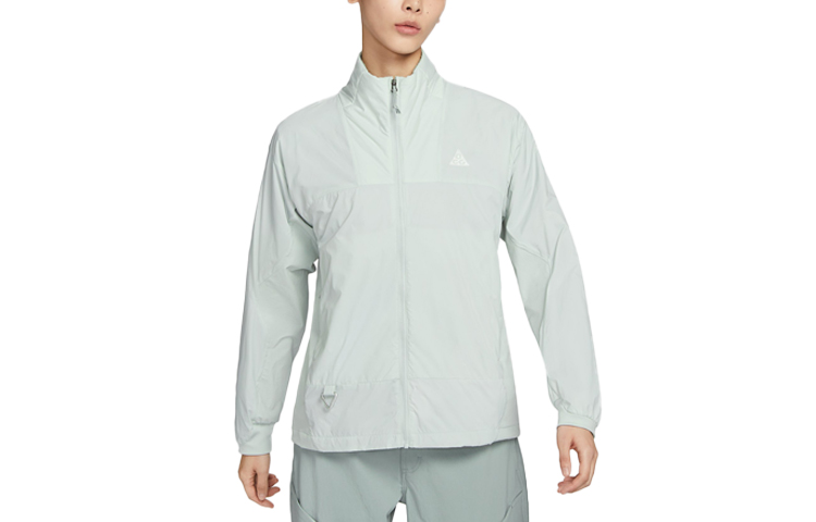 (Women) Nike Silver Full-Zip High-Neck Jacket with Logo DV9231-034