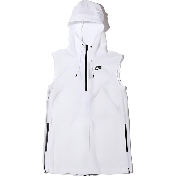 (Women) Nike Sleeveless Casual Sports Hoodie Vest White 833465-100