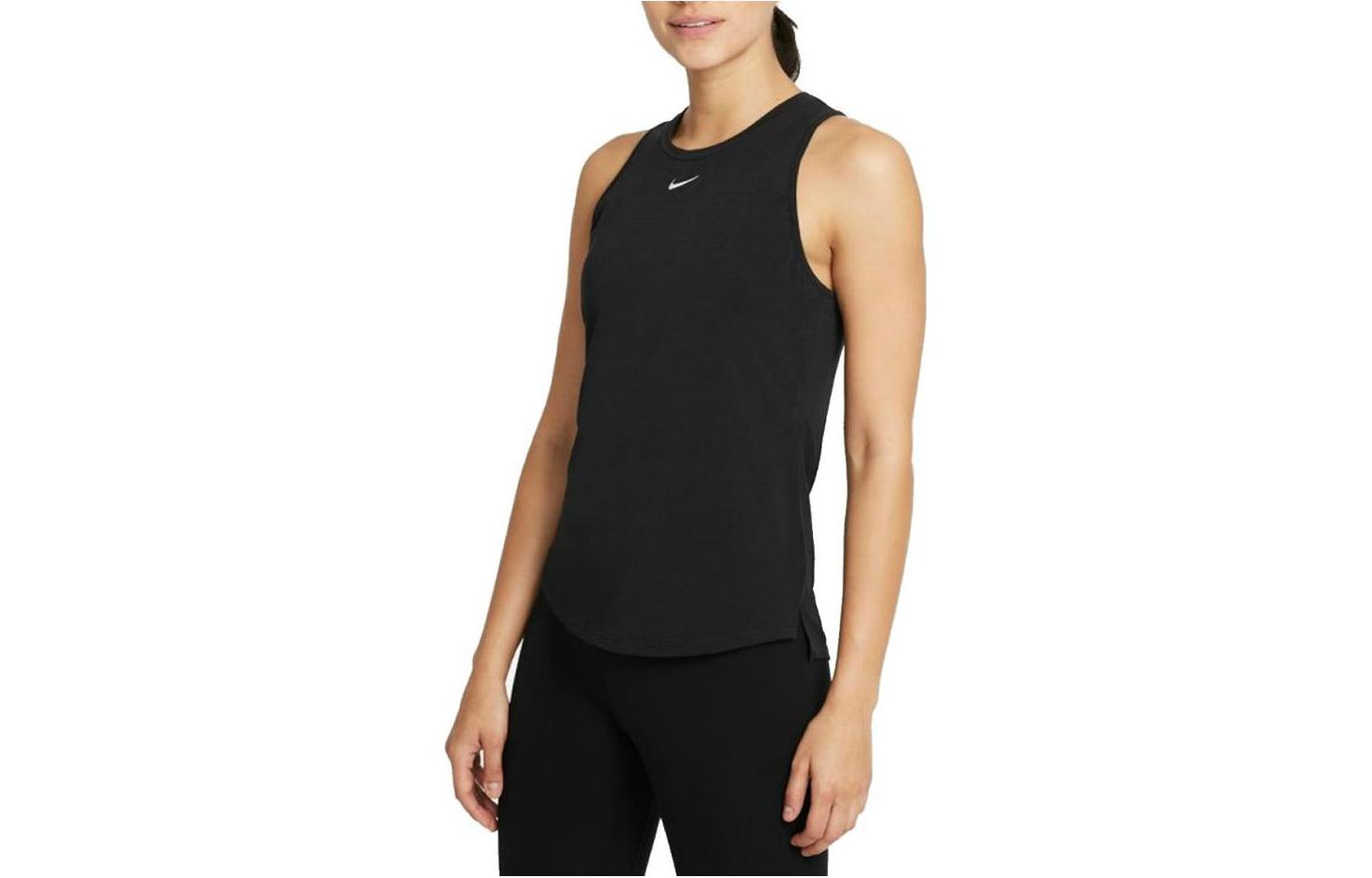 (Women) Nike Slim Fit Tank Top Black with Logo Print DD0616-010