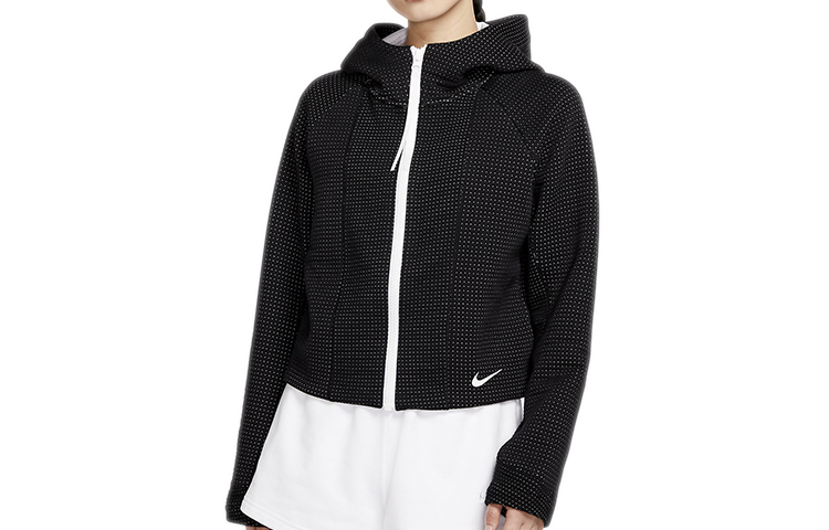 (Women) Nike Small Logo Polka Dot Zip Jacket Black CZ1381-010 圖 2