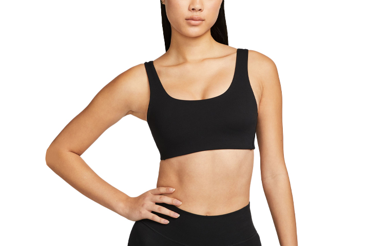 (Women) Nike Solid Color Black Training Sports Bra FB3240-010