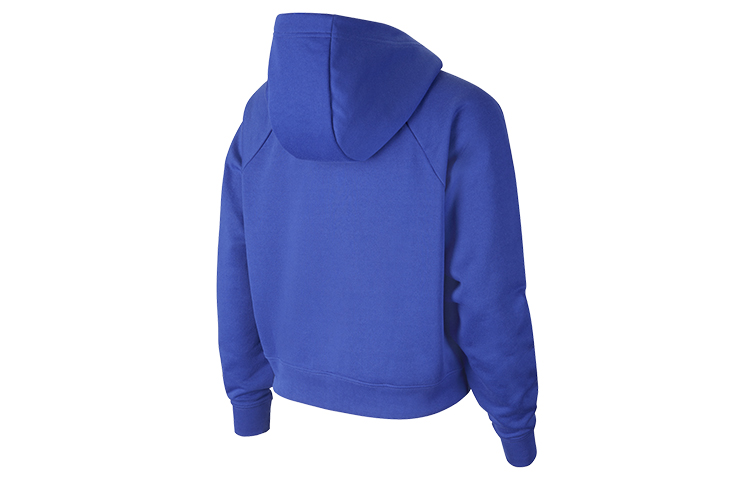 (Women) Nike Solid Color Cropped Hoodie Long Sleeve - Blue CU5677-430 圖 3