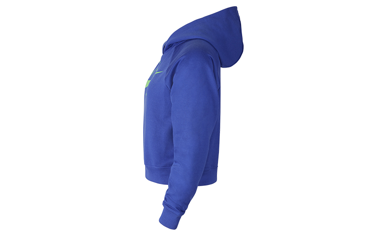 (Women) Nike Solid Color Cropped Hoodie Long Sleeve - Blue CU5677-430 圖 4
