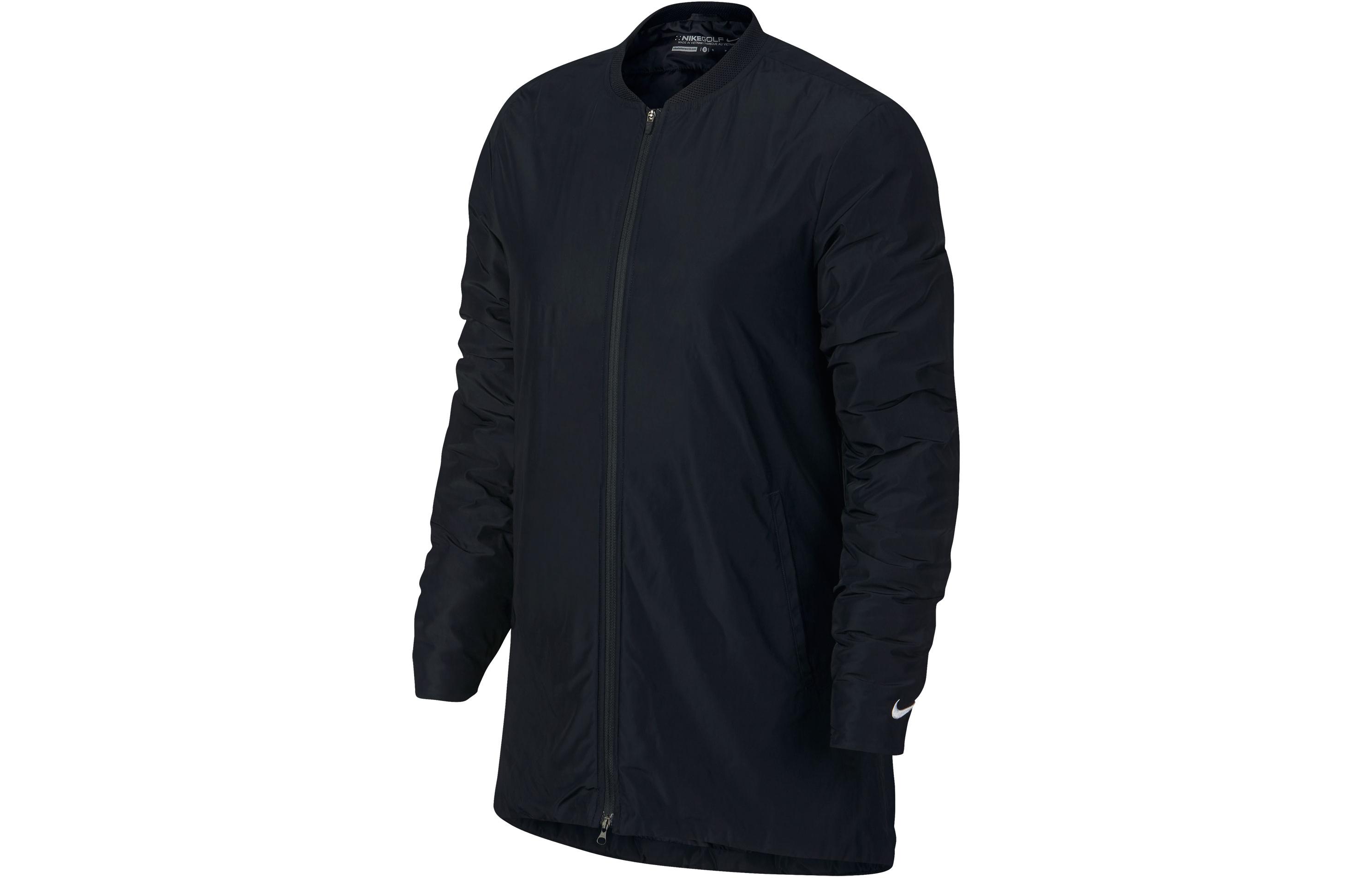 (Women) Nike Solid Color Full-Zip Casual Jacket Black 873050-010