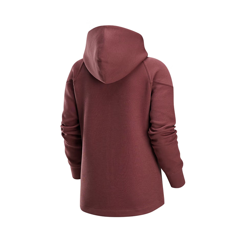 (Women) Nike Solid Color Soft Hoodie Long Sleeve Jacket Red Brown FB8339-218 圖 3