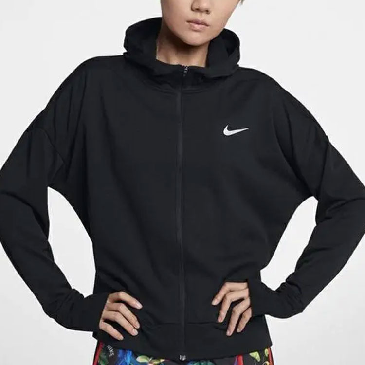 (Women) Nike Solid Color Zip-Up Quick-Dry Jacket - Black AO0323-010 圖 4