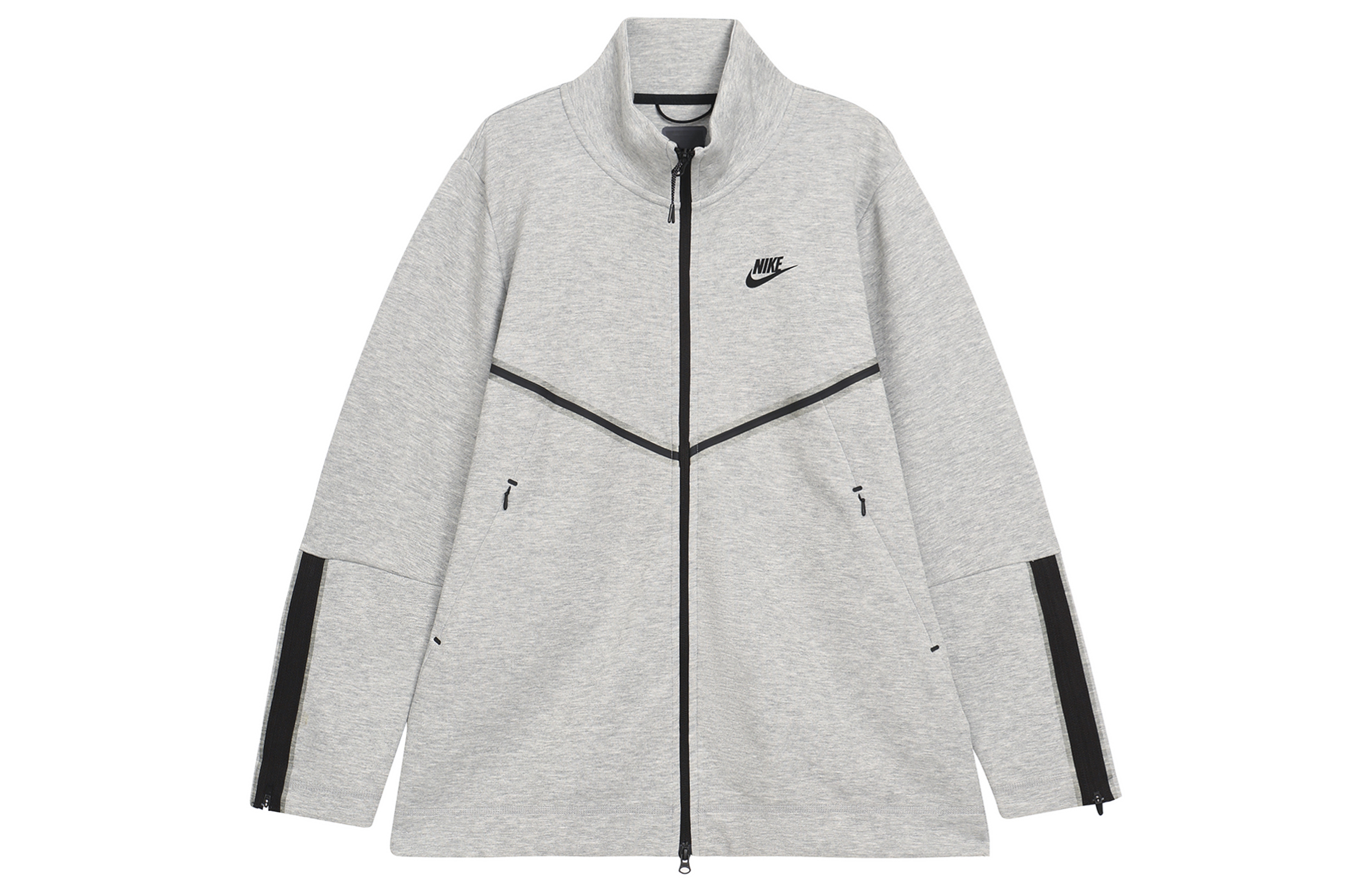 (Women) Nike Solid Logo Zip-Up Jacket in Gray CW4297-063