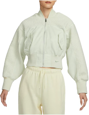 (Women) Nike Solid Patchwork Short Casual Jacket Sea Glass Blue FB8779-020 Buy (Women) Nike Solid Patchwork Short Casual Jacket Sea Glass Blue FB8779-020