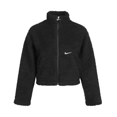 (Women) Nike Solid Velvet Stand Collar Jacket Black CU6640-010