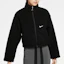 Shop (Women) Nike Solid Velvet Stand Collar Jacket Black CU6640-010