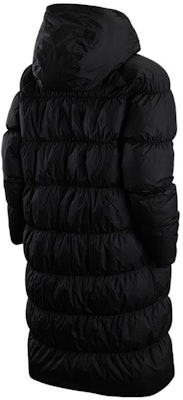 (Women) Nike Sportswear Black Long Down Jacket with Contrast Logo Print. DV0775-010 Lookbook (Women) Nike Sportswear Black Long Down Jacket with Contrast Logo Print. DV0775-010