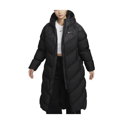(Women) Nike Sportswear Long Down Coat Black - Comfortable and Versatile. HF7894-010