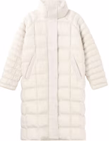 (Women) Nike Sportswear Long Stand Collar Loose Fit Jacket - Solid Color FB7671-104 (Women) Nike Sportswear Long Stand Collar Loose Fit Jacket - Solid Color FB7671-104