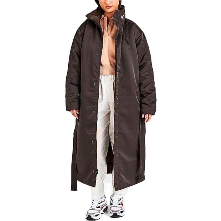 Purchase (Women) Nike Sportswear  Oversized Mid-Length Jacket Coat Brown Color. DX1799-237