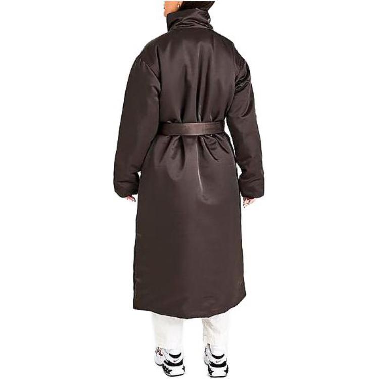 Details for (Women) Nike Sportswear  Oversized Mid-Length Jacket Coat Brown Color. DX1799-237