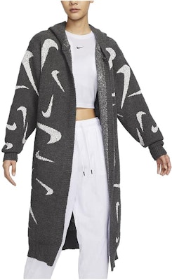 (W) Nike Sportswear Phoenix Bouclé 針織連帽長版外套 灰色款式 FD4283-254 Order (W) Nike Sportswear Phoenix Bouclé 針織連帽長版外套 灰色款式 FD4283-254