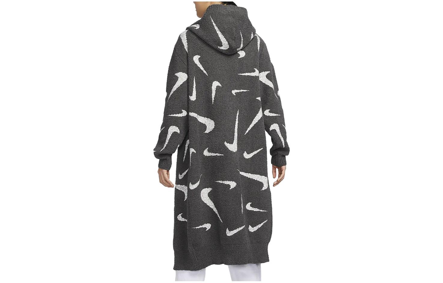 Lookbook (W) Nike Sportswear Phoenix Bouclé 針織連帽長版外套 灰色款式 FD4283-254