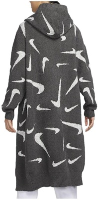 (W) Nike Sportswear Phoenix Bouclé 針織連帽長版外套 灰色款式 FD4283-254 Lookbook (W) Nike Sportswear Phoenix Bouclé 針織連帽長版外套 灰色款式 FD4283-254