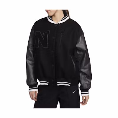 (Women) Nike Sportswear Black Colorblock Long-Sleeve Jacket FZ5734-010