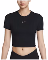 (Women) Nike Sportswear Black Cropped Crewneck T-Shirt Short Sleeve FB2874-010 (Women) Nike Sportswear Black Cropped Crewneck T-Shirt Short Sleeve FB2874-010