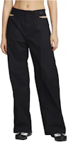 (Women) Nike Sportswear Black High-Waisted Logo Straight-Leg Casual Pants FN1883-010 (Women) Nike Sportswear Black High-Waisted Logo Straight-Leg Casual Pants FN1883-010