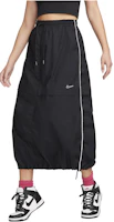 (Women) Nike Sportswear Black Logo Elastic Waist Casual Skirt FV4970-010 (Women) Nike Sportswear Black Logo Elastic Waist Casual Skirt FV4970-010