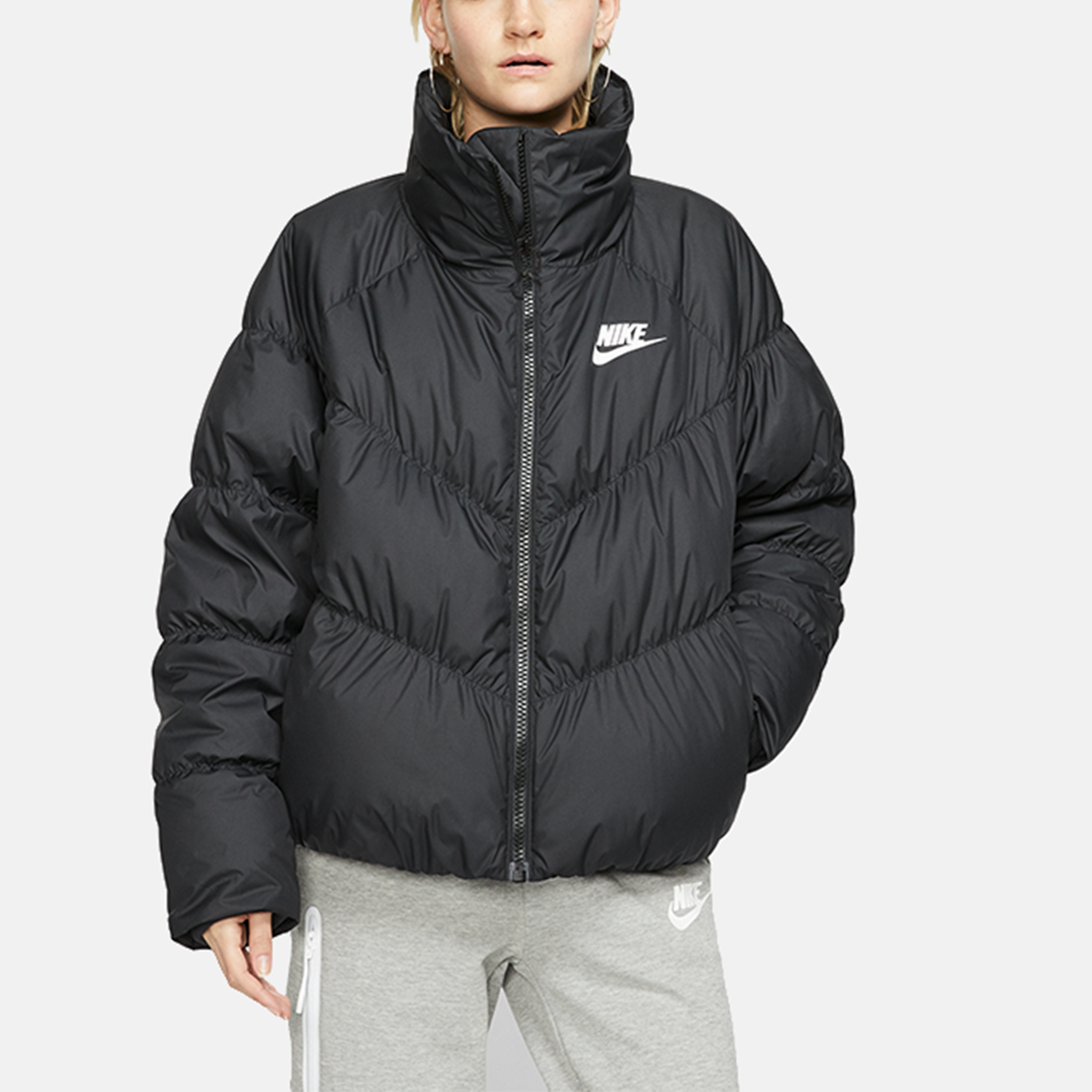 (Women) Nike Sportswear Black Quilted Down Jacket Winter BV2880-010 圖 4