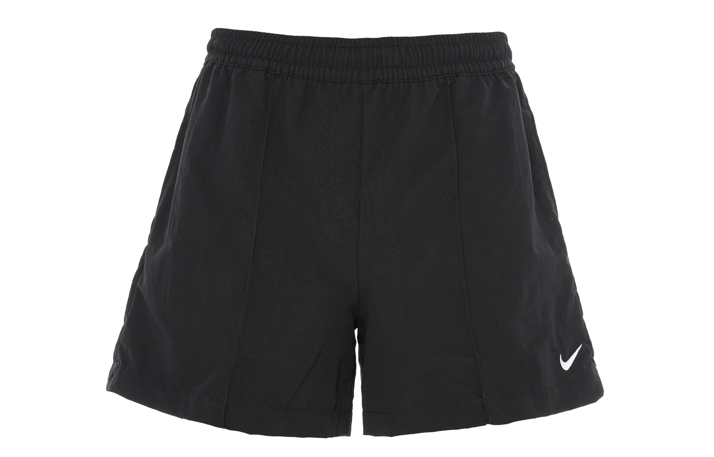 (Women) Nike Sportswear Black Waterproof Woven Mid-Rise Shorts FV6623-010