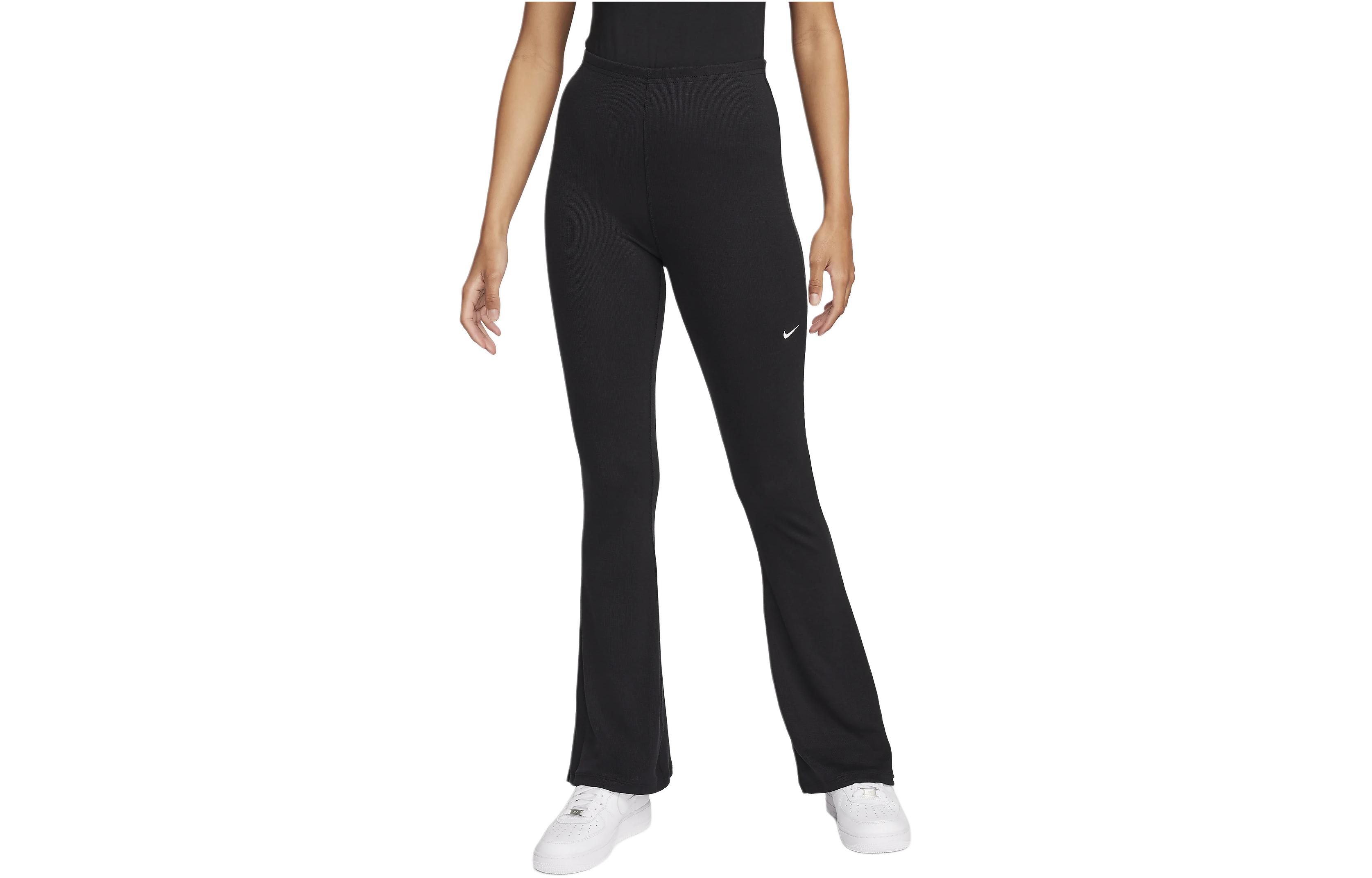 (Women) Nike Sportswear Chill Knit High-Waist Ribbed Logo Leggings Women Black FQ2113-010
