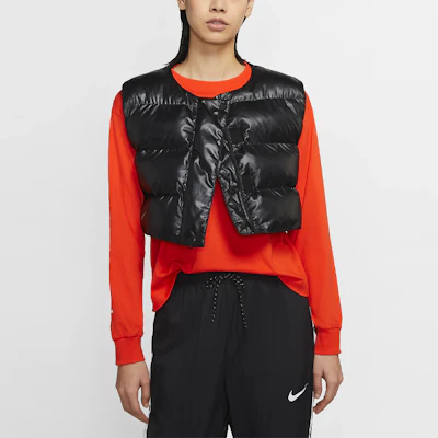 (W) Nike 運動城市系列防風防水2合1黑色長版外套 CJ4019-010 3