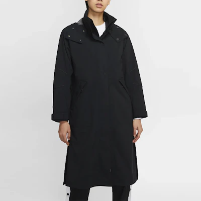 (W) Nike 運動城市系列防風防水2合1黑色長版外套 CJ4019-010 2