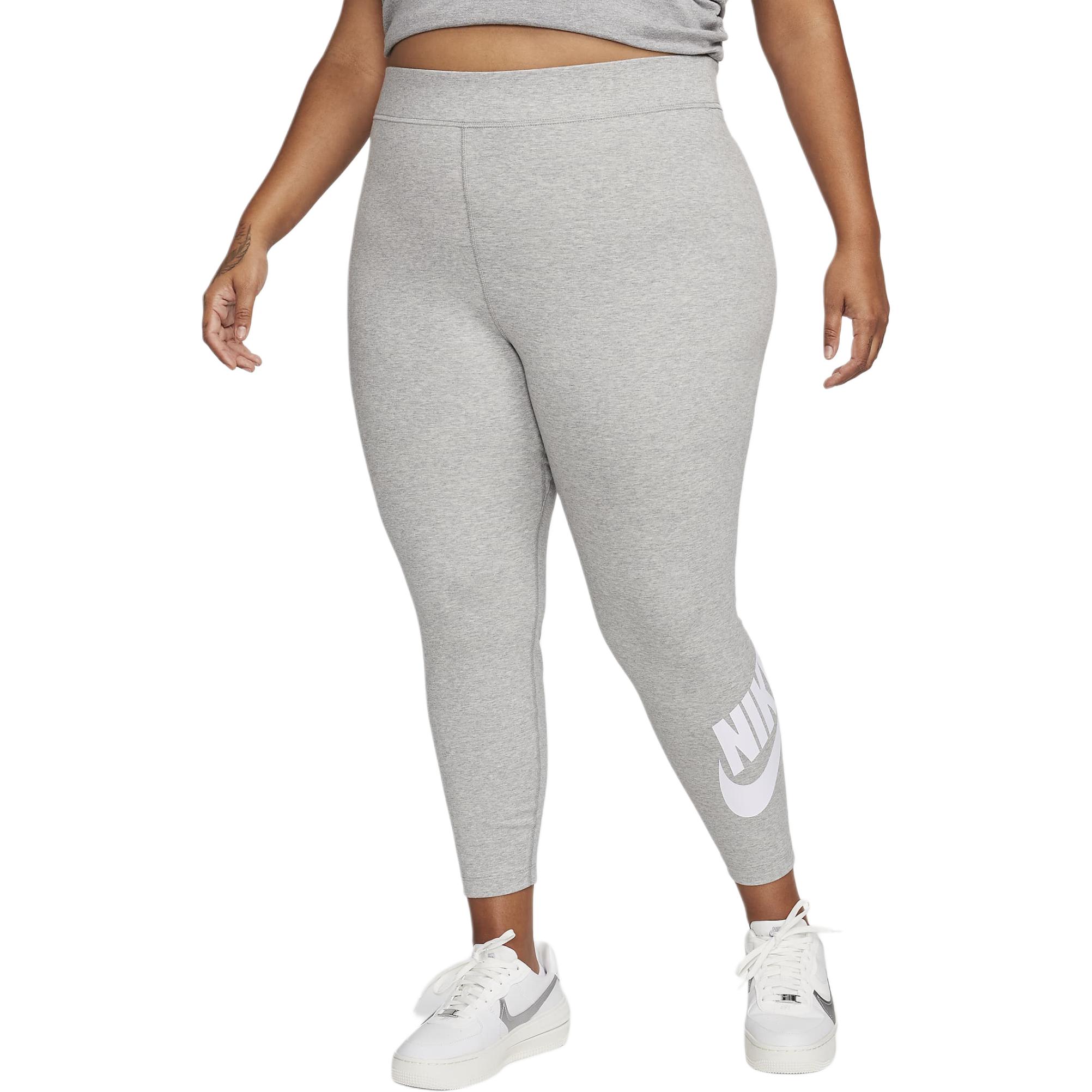 (Women) Nike Sportswear Classics High-Waisted Letter Print Leggings Women Dark Grey/White FB3097-063