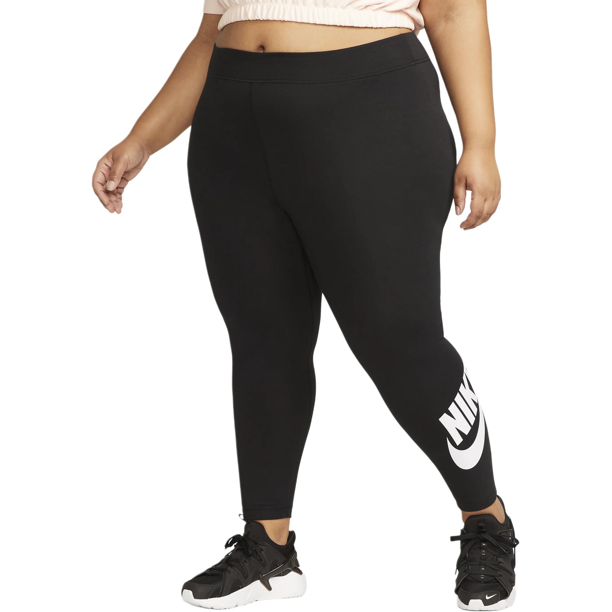 (Women) Nike Sportswear Classics High-Waisted Logo Stretch Leggings Women Black/White FB3097-010