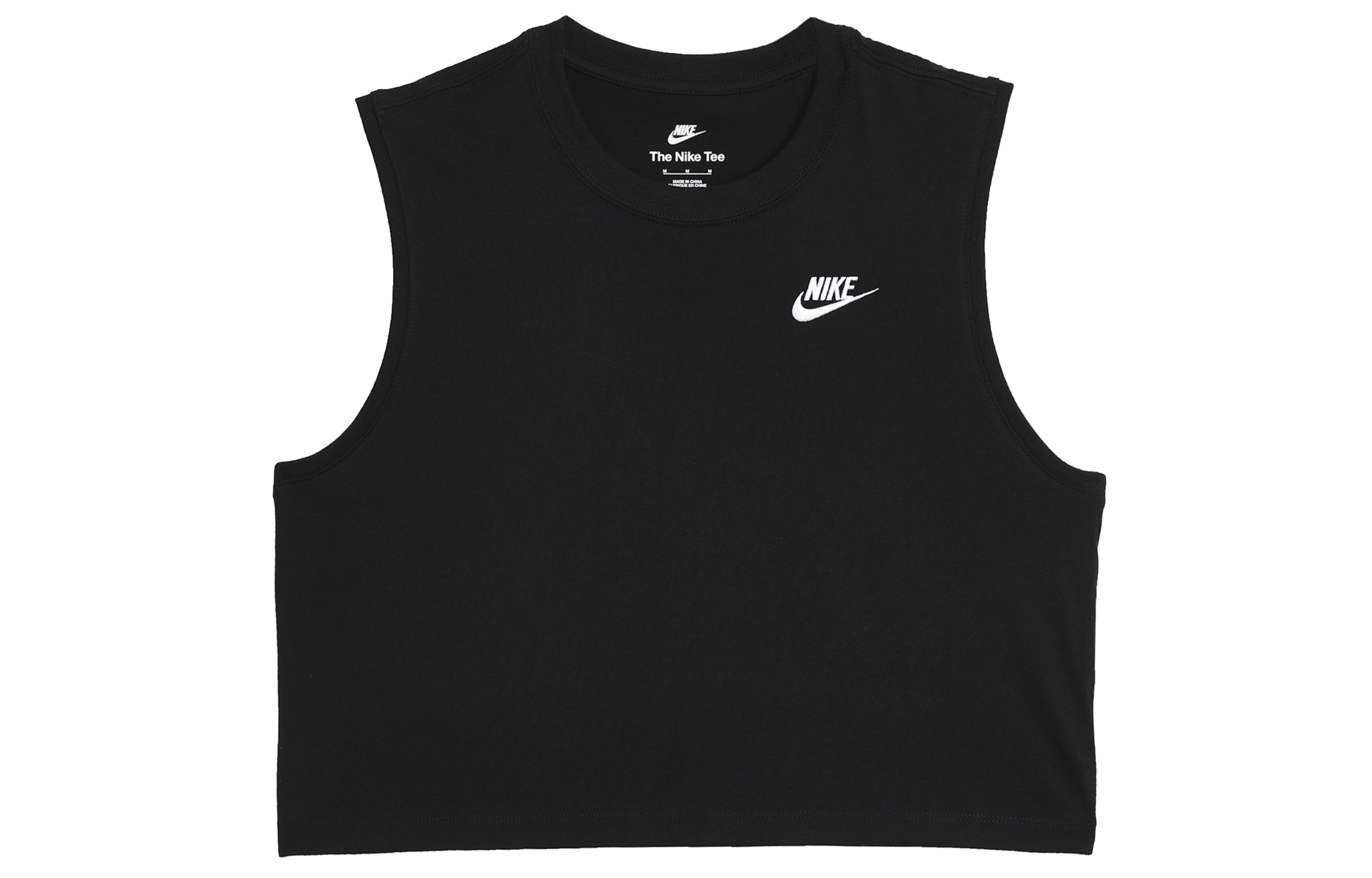 (Women) Nike Sportswear Club Black Sleeveless Tank with Embroidered Logo. FV5506-010