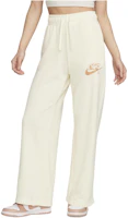 (Women) Nike Sportswear Club Coconut Milk Knit Sports Pants with Letter Lace. FN3635-113 (Women) Nike Sportswear Club Coconut Milk Knit Sports Pants with Letter Lace. FN3635-113