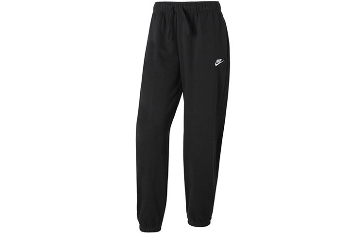 (Women) Nike Sportswear Club Fleece Joggers Black - Cozy Embroidered Sweatpants. DQ5800-010
