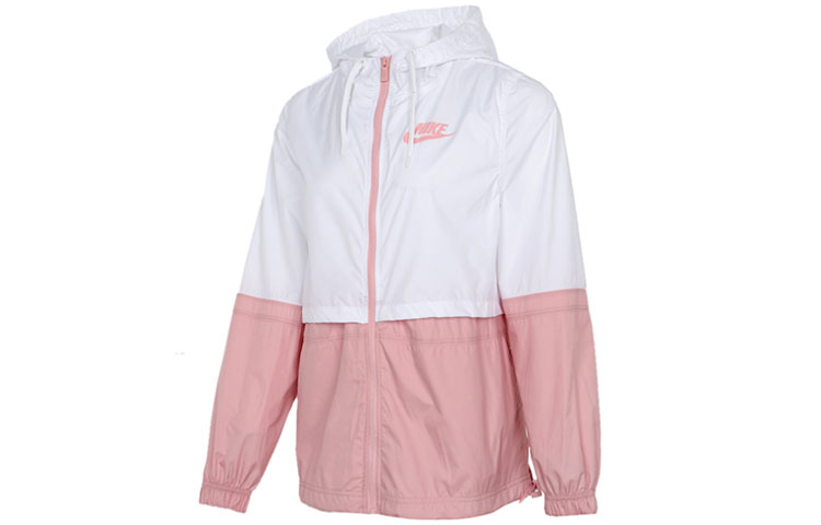 (Women) Nike Sportswear Colorblock Woven Hooded Jacket White AJ2983-109 圖 2