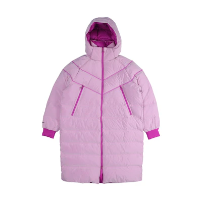 (Women) Nike Sportswear Down-Fill Long Hooded Jacket Bright Purple Winter BV3138-551