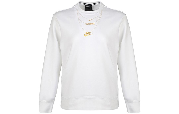 Order (W) Nike Sportswear 刺繡標誌女款白色圓領套頭毛衣 CI9993-100