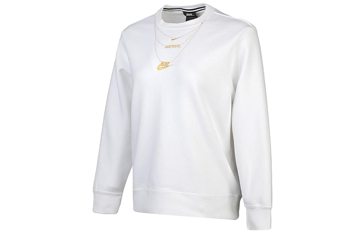 Lookbook (W) Nike Sportswear 刺繡標誌女款白色圓領套頭毛衣 CI9993-100