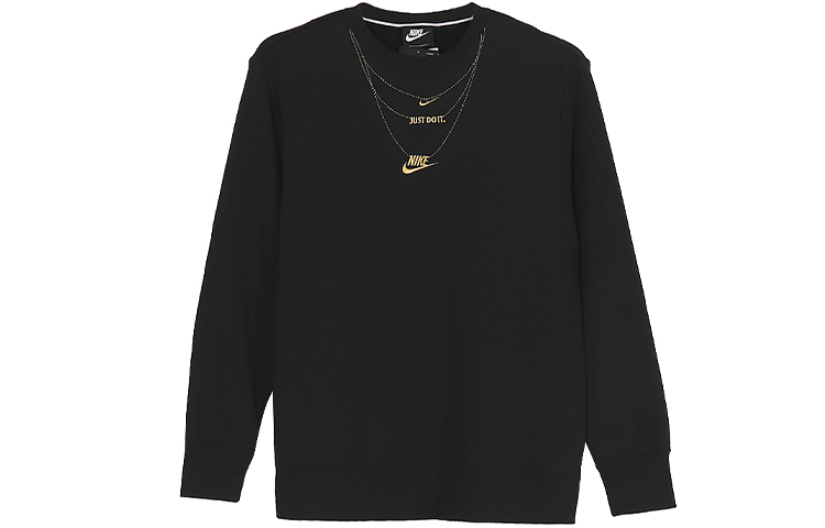 Order (W) Nike Sportswear 刺绣标志黑色圆领套头衫 CZ4023-010