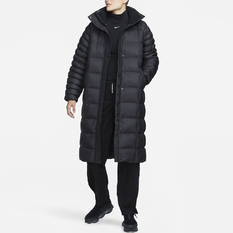 (Women) Nike Sportswear Essential  Black Logo Stand Collar Long Sleeve Jacket FB7670-010 圖 4